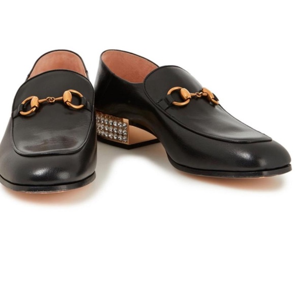 Gucci Horsebit Leather Loafer with Crystals Mules/Slides - Picture 4 of 11